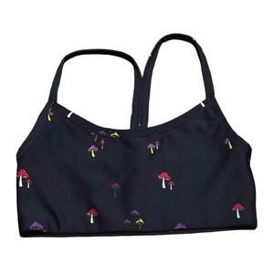 New! Terez mushroom print duo knit women’s sports bra small